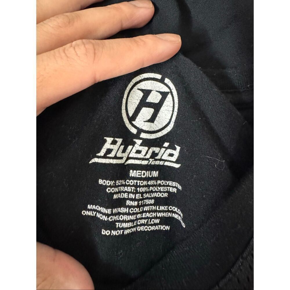 Hybrid Galaxy Graphic T-Shirt Medium Black Space Print Short Sleeve Tee NWT - Picture 5 of 5